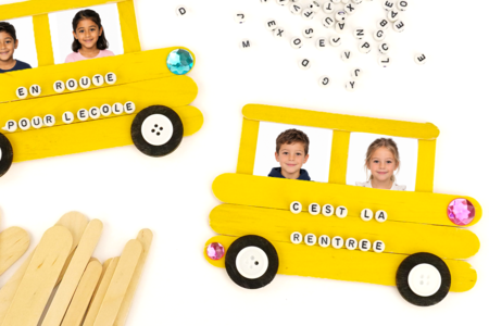 Activite Enfant Rentree Classes Bus - Activités manuelles rentrée des classes – 10doigts.fr