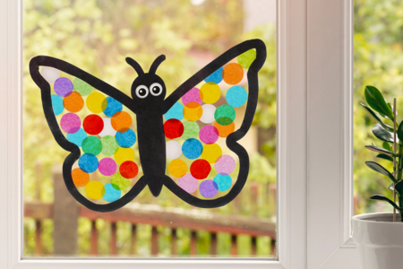 Papillon pour décoration des vitres et fenêtres - Tutos Printemps – 10doigts.fr