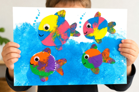 activité peinture ballon thème mer - Activités manuelles océan : plongez dans un univers créatif et sensoriel – 10doigts.fr