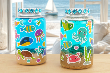 aquarium DIY enfants été poissons - Activités manuelles océan – 10doigts.fr