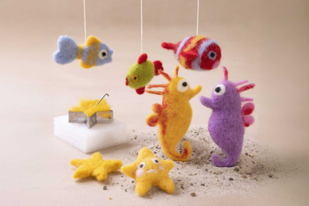 aquarium en laine cardée - Feutrage - Arts plastiques – 10doigts.fr