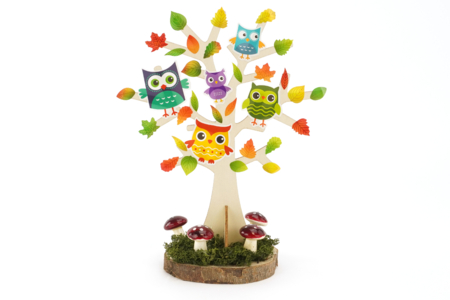 arbre hiboux automne DIY enfants - Activités manuelles d'automne – 10doigts.fr