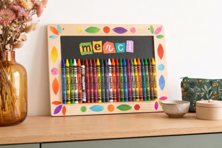 ardoise merci cadeau fin d'année enfants maitresse - Activités manuelles cadeaux maitresses, maitres, ATSEM, AESH, nounous... – 10doigts.fr