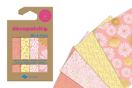 assotis papier decopatch rose - Papiers Décopatch – 10doigts.fr