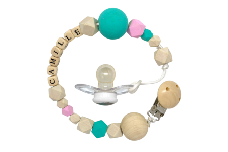 Perles alphabet en bois - 100 perles - Bijoux messages – 10doigts.fr