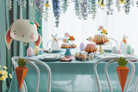 ballon lapin pâques mylar - Accessoires décoratifs de Pâques – 10doigts.fr