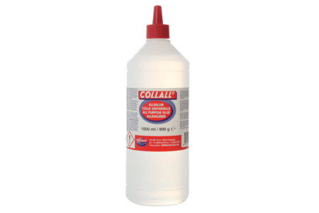 Bidon de colle forte universelle avec solvant - 1 litre - Colles scolaires – 10doigts.fr