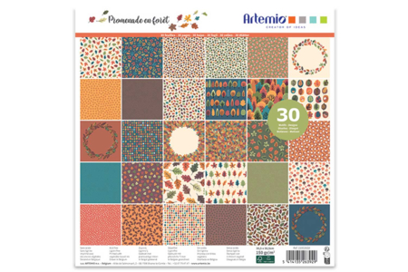 bloc artemio 30 x 30 automne foret - Papiers scrapbooking – 10doigts.fr