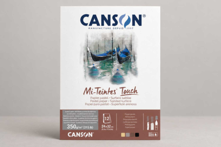 Bloc Canson Mi-Teintes Touch 24 x 32 cm : papier pastel sablé, 12 feuilles, 350 g/m² - Papiers dessin – 10doigts.fr