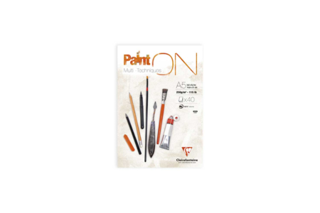 Bloc Paint'ON collé A5, 40 feuilles - Papier multi-technique (mixed media) – 10doigts.fr
