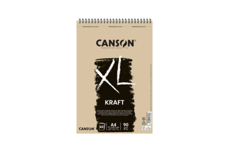 Bloc XL kraft Canson A4 21 x 29,7 cm - 90 gr, 60 fles - Papiers dessin – 10doigts.fr