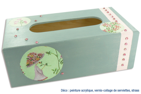 Boîte à mouchoirs rectangulaire, en bois - Tutos Fête des Mères – 10doigts.fr