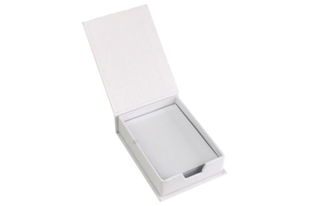 Boîte à notes en carton blanc - Blocs notes – 10doigts.fr