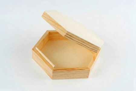 boite en bois hexagonale - Boîtes en bois – 10doigts.fr