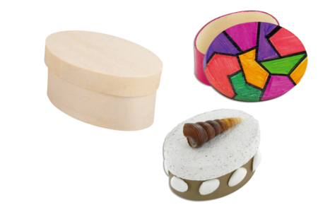 Boîte ovale en bois - Boîtes et coffrets – 10doigts.fr