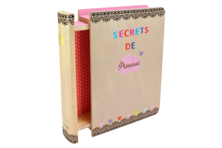 Boîte tiroir livre en bois - 14.5 x 19 cm - Boîtes en bois – 10doigts.fr