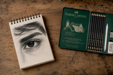 Boite métal Pitt Graphite  - Crayons graphite et mines pour le dessin – 10doigts.fr