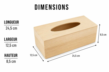boite mouchoir dimensions - Boîtes en bois – 10doigts.fr