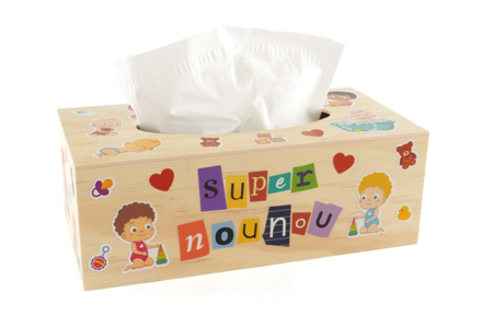 boites à mouchoirs personnalisée en bois - Activités manuelles cadeaux maitresses, maitres, ATSEM, AESH, nounous... – 10doigts.fr