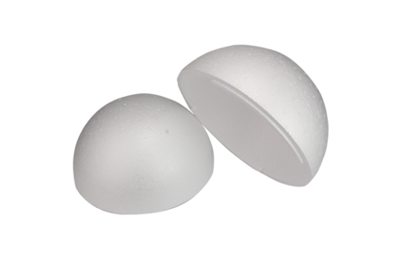 Boule polystyrène en 2 parties emboîtables - Boules en polystyrène – 10doigts.fr