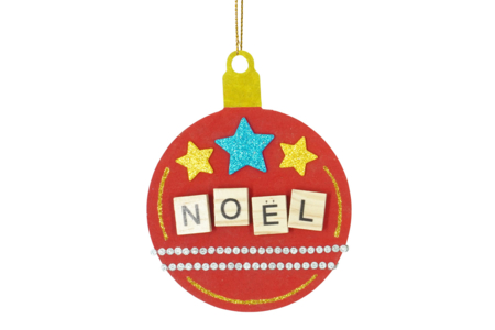 Lettres de scrabble mot "NOËL" - 24 lettres - Objets en bois Noël – 10doigts.fr
