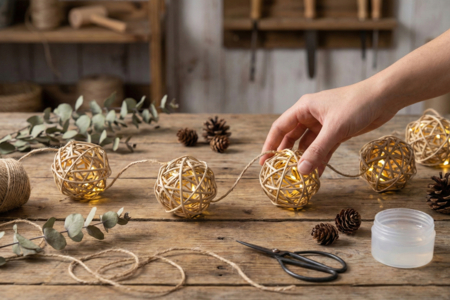 boules de rotin naturel home deco - Les nouveautés 2025 – 10doigts.fr