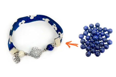 Perles Lapis Lazuli - 48 perles - Pierres semi précieuses et minérales – 10doigts.fr