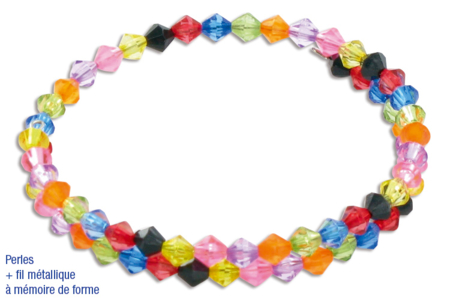 Perles toupies à facettes translucides - environ 200 perles - Perles Acrylique – 10doigts.fr