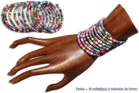 Bracelets en grosses perles de rocaille - !! Vieux tutos à supprimer !! – 10doigts.fr
