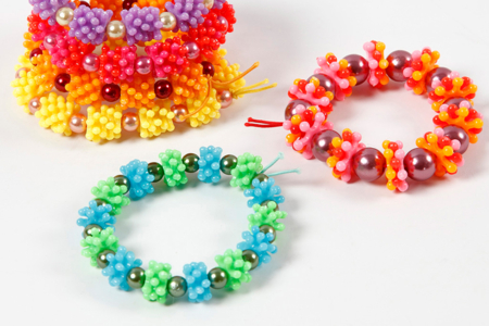 Perles emboitables multicolores - Environ 2500 perles - Perles Enfant – 10doigts.fr