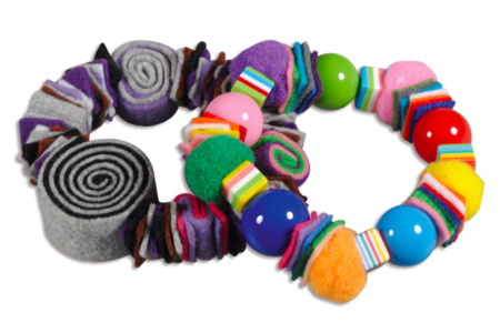 Pompons perles couleurs vives - Set de 48 - Pompons – 10doigts.fr