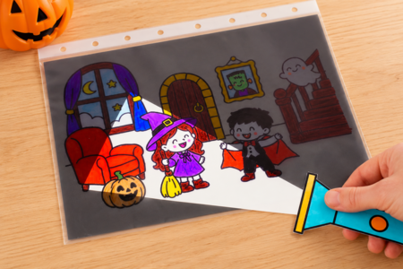 Bricolage Enfant Halloween Lampe magique - Activités manuelles Halloween – 10doigts.fr