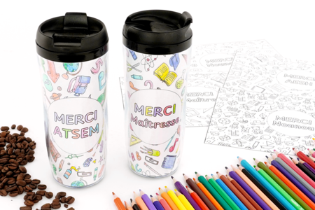 Bricolage enfant thermos Maitresse Maitre ATSEM Nounou AESH - Activités manuelles cadeaux maitresses, maitres, ATSEM, AESH, nounous... – 10doigts.fr