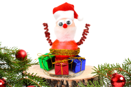 Père Noël avec ses petits cadeaux - Personnages de Noël – 10doigts.fr