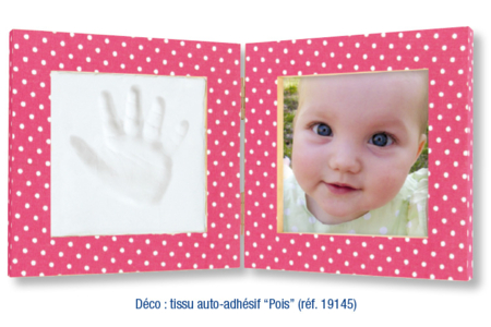 Cadre pliable pour empreinte main ou pied de bébé et photo - Tutos Modelage – 10doigts.fr