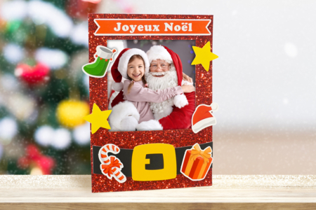 Cadre souvenir avec le Père Noël - Kits bricolages créatifs de Noël – 10doigts.fr