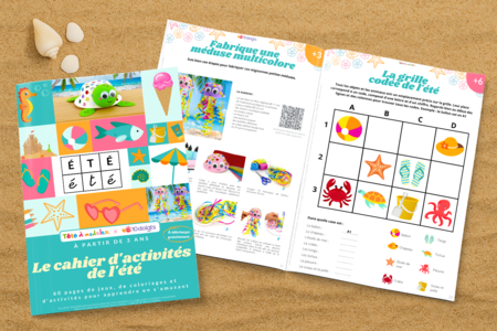 Cahier-activites-vacances - Activités manuelles Été – 10doigts.fr