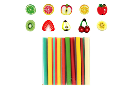 Canes fruits - 10 motifs - Décorations Fimo – 10doigts.fr