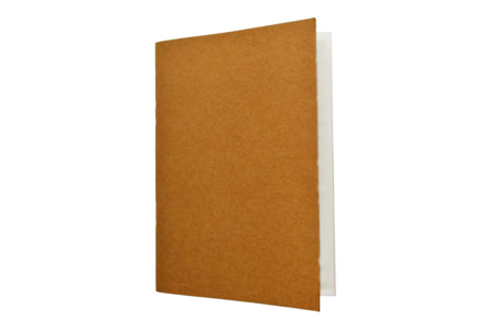 Carnet blanc, couverture kraft - 21 x 14.5 cm - Albums et carnets – 10doigts.fr