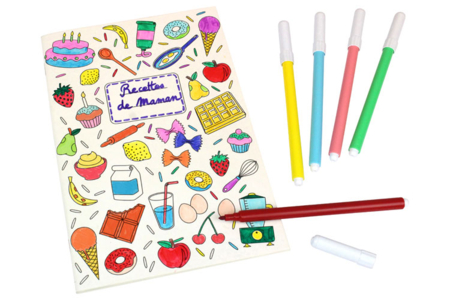 Carnet de recettes à colorier - Supports de Coloriages – 10doigts.fr