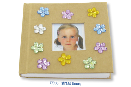 Carnet kraft strass fleurs - Tutos Objets décorés – 10doigts.fr