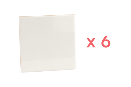 Carreaux de céramique 10 cm - 6 pièces - Supports en céramique à décorer – 10doigts.fr