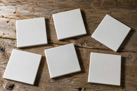 Carreaux de céramique 10 x 10 cm - 6 pièces - Supports en céramique à décorer – 10doigts.fr