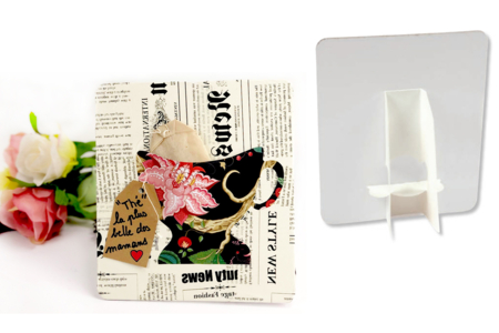Chevalet et carte en carton blanc - Lot de 5 - Plaques et panneaux – 10doigts.fr