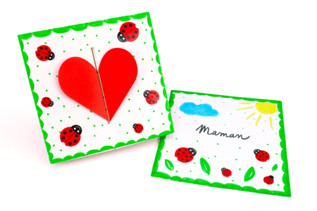 Cartes cœurs message caché - 6 cartes + envelloppes - Cartes de fêtes – 10doigts.fr