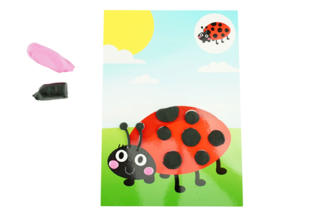 carte de modelage coccinelle - Kits éducatifs : le plaisir d'apprendre par la manipulation – 10doigts.fr