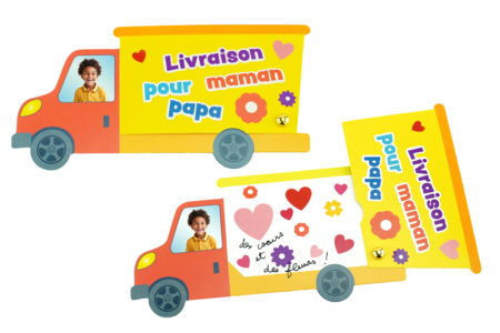 Carte fete des peres Camion - Kits fête des parents – 10doigts.fr