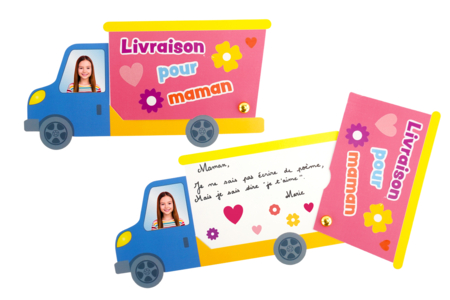 Carte fete maman Camion - Kits fête des parents – 10doigts.fr