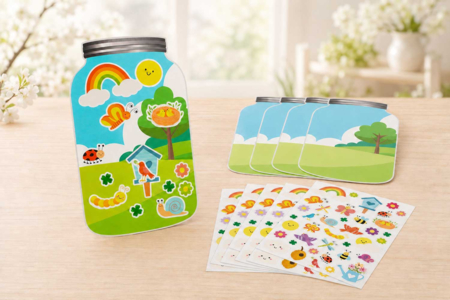 carte monde insectes - Kits créatifs avec gommettes : le plein d’idées pour les petits artistes – 10doigts.fr