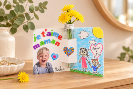 carte soliflore cadeau fête des mères - Kits carteries – 10doigts.fr